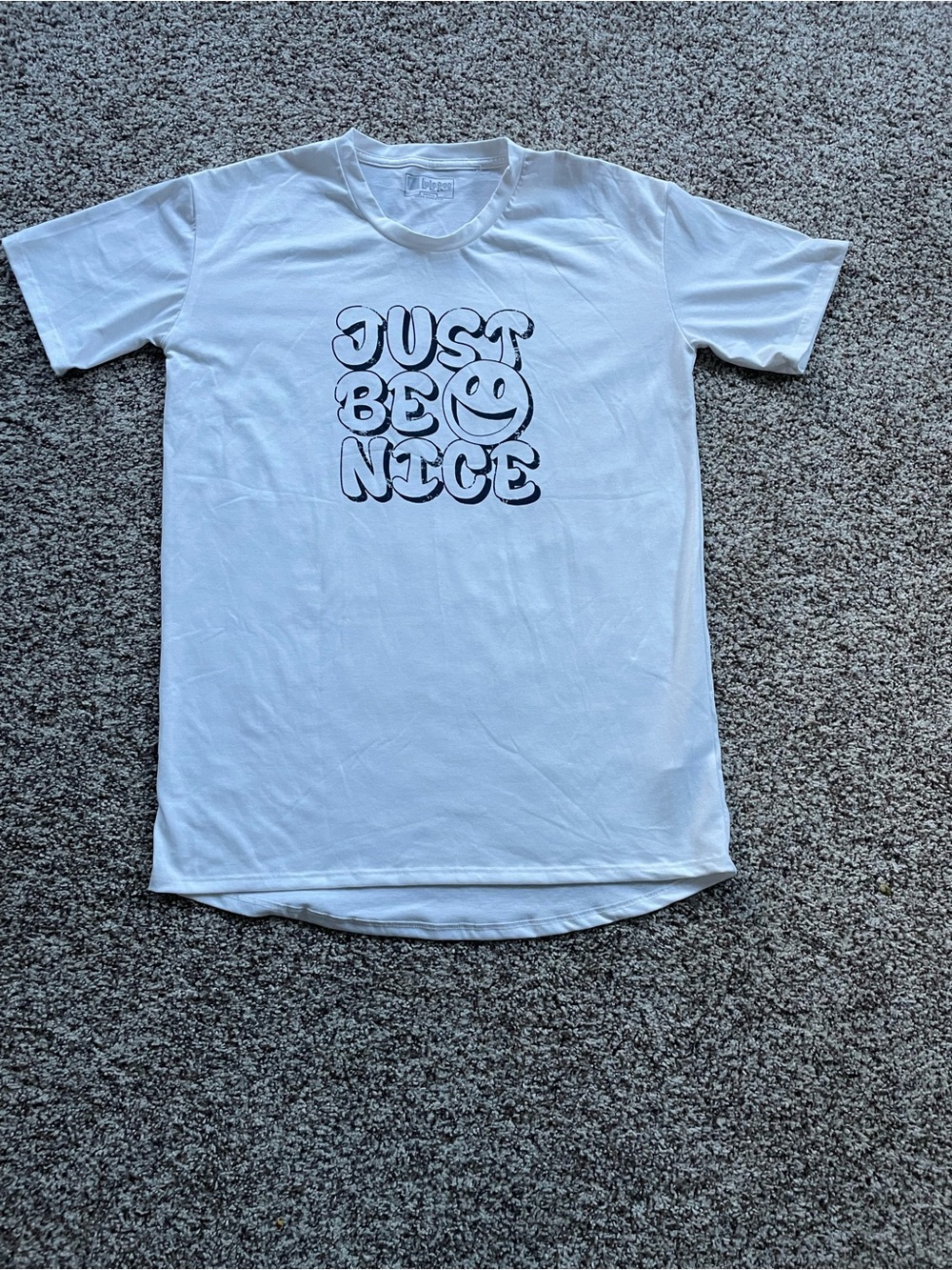 LuLaRoe White 'Just Be Nice' Graphic Tee Sz S
